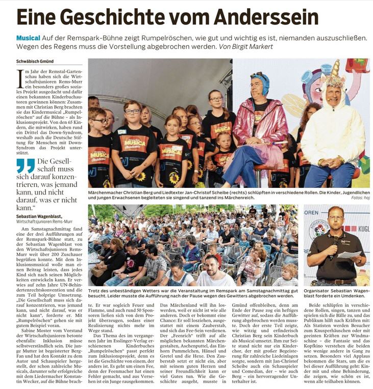 Gmünder Tagespost vom 24.06.19